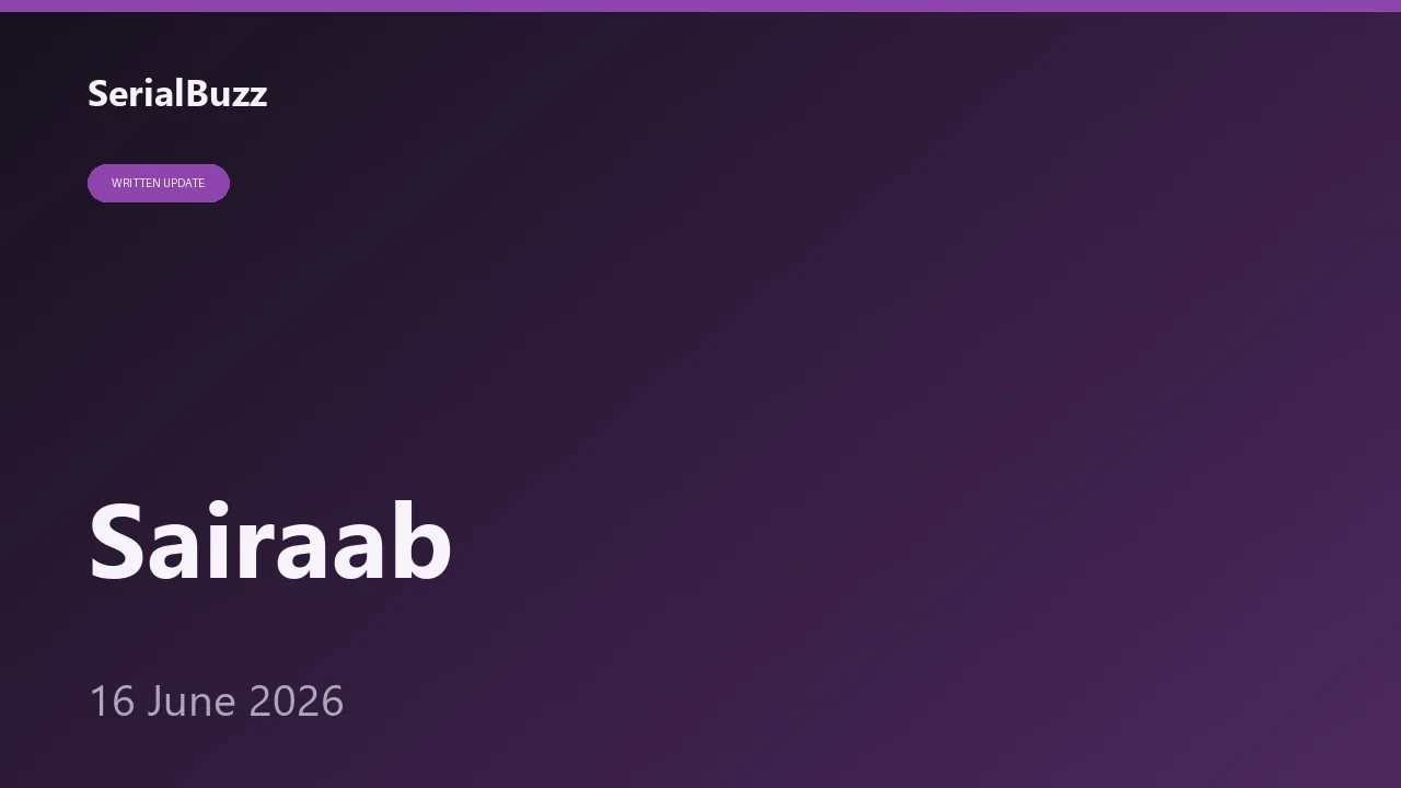 Sairaab 16 June 2026: Ishaan Ka Geet